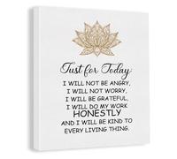 BYCIFRLG Just for Today Inspirational Wall-Art Spiritual Decor for Home Bedroom(Framed,16x24inch(40x60cm))
