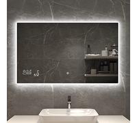 byecold Espejo de baño con iluminación LED, 100 x 60 cm, Espejo de baño sin vaho con Interruptor táctil, Espejo de Pared para baño, Espejo de Pared, Espejo de baño, Espejo Inteligente