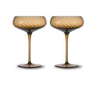 Byon 2 Copas de champán Opacity 30 cl Marrón