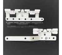 Byour3 BY3-2 Soportes Centrales para Barra de Cortina Riel Extensible Repuestos Centrales Barras Ganchos para Barra de Cortina Blanco Universal Acrimo Swish Kirsch Stanley Valiant (1 Par, Blanco)