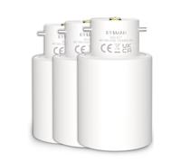 BYSMAH Adaptador B22 a E27, paquete de 3 adaptadores de bayoneta a rosca para bombilla de ventilador de techo, convertidor de enchufe de base de lámpara BC a ES para bombillas LED, incandescentes y