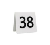 ByteRunning Números de Mesa de Restaurante,Números de Mesa de Estilo Tienda de campaña,Apilable,Fácil de Limpiar,Reutilizables,para Bares,cafeterías,Taberna,hoteles,restaurantes,Fiestas