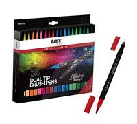 C.A | ARTIX Brush Pens Lettering | Set de Rotuladores de Colores | Punta Pincel Flexible | Ideal para Caligrafía, Dibujo y Bullet Journal