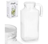 C.A - Jarra de Vidrio 1,8 L | Diseño Elegante | Ideal para Agua, Zumos y Bebidas Frías | Uso Diario
