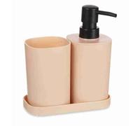 C.A | Kit de Baño 3 Piezas | Accesorios para Lavabo | Dispensador, Vaso y Bandeja