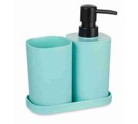C.A | Kit de Baño 3 Piezas | Accesorios para Lavabo | Dispensador, Vaso y Bandeja