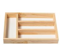 C.A | Organizador de Cubiertos de Madera | Para Cajón | Antideslizante | 32 x 22 cm | Cocina Ordenada