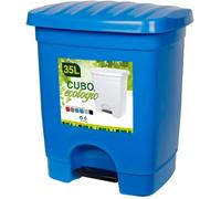 C.A | Papelera de Reciclaje 35L ♻️ | Con Pedal | 1 Compartimento | Ecológica y Resistente | Para Cocina | 45x39x31 cm