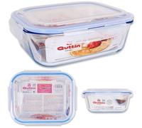C.A | Quttin Fiambrera de Vidrio Hermética | Tapa con Cierre Seguro | Para Comida y Almacenamiento