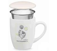 C.A | Taza de Porcelana con Infusor ☕ | 300-340 ml | Con Tapa y Filtro | Para Café y Té