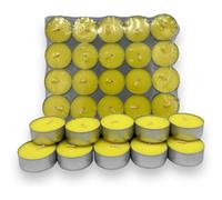 C.A | Velas de Té de Citronela ️ | Pack 20 Unidades | Repelente Natural de Mosquitos | Uso en Jardín, Terraza y Exterior