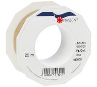 C.E. PATTBERG MEXICO Cinta regalo color oro metalizada, 25 m cinta embalar para rizar para envolver regalos, 40 mm de ancho, accesorios para decoración y manualidades cinta decorativa para toda ocasión