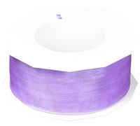 C.E. Pattberg Präsent 4-Seasons - Rollo de lazo con alambre metálico (organza, 40 mm x 25 m), color violeta