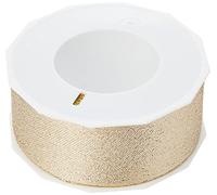 C.E. Pattberg Präsent - Cinta para Lazos (metálica, Doble Cara, 40 mm x 20 m), Color Dorado