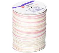 C.E. PATTBERG PRÄSENT Cinta regalo de rafia multicolor blanco-crema-rosa, 50 m cinta decorativa para envolver regalos, para decoración y manualidades versátiles y creativas