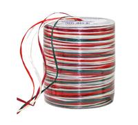 C.E. PATTBERG PRÄSENT Cinta regalo de rafia multicolor rojo-verde-blanco, 50 m cinta decorativa para envolver regalos, para decoración y manualidades versátiles y creativas