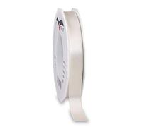 C.E. PATTBERG PRÄSENT Cinta regalo satén color marfil, 25 m de cinta de raso para envolver regalos, 15 mm de ancho, cinta de regalo para decoración y manualidades, cinta decorativa versátil