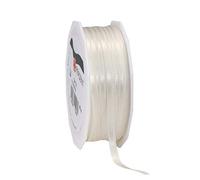 C.E. PATTBERG PRÄSENT Cinta regalo satén color marfil, 50 m de cinta de raso para envolver regalos, 6 mm de ancho, cinta de regalo para decoración y manualidades, cinta decorativa versátil
