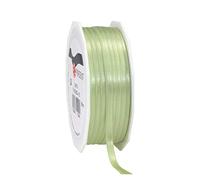 C.E. PATTBERG PRÄSENT Cinta regalo satén color verde pastel, 50 m de cinta de raso para envolver regalos, 6 mm de ancho, cinta de regalo para decoración y manualidades, cinta decorativa versátil