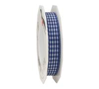 C.E. Pattberg Präsent - Rollo de cinta (tafetán, 15 mm x 20 m), diseño de cuadros, color azul y blanco
