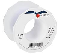 C.E. PATTBERG SHEER Cinta regalo de organza color blanco, 25 m cinta decorativa para envolver regalos, 72 mm de ancho, cinta para decoración y manualidades versátiles y creativas