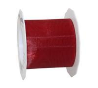C.E. PATTBERG SHEER Cinta regalo de organza color burdeos, 25 m cinta decorativa para envolver regalos, 72 mm de ancho, cinta para decoración y manualidades versátiles y creativas