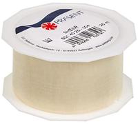 C.E. PATTBERG SHEER Cinta regalo de organza color crema, 25 m cinta decorativa para envolver regalos, 40 mm de ancho, cinta para decoración y manualidades versátiles y creativas