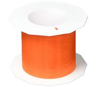 C.E. PATTBERG SHEER Cinta regalo de organza color naranja, 25 m cinta decorativa para envolver regalos, 72 mm de ancho, cinta para decoración y manualidades versátiles y creativas