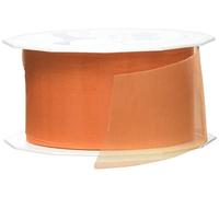 C.E. PATTBERG SHEER Cinta regalo de organza color naranja, 25 m cinta decorativa para envolver regalos, 40 mm de ancho, cinta para decoración y manualidades versátiles y creativas