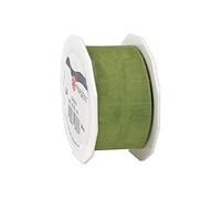 C.E. PATTBERG SHEER Cinta regalo de organza color oliva, 25 m cinta decorativa para envolver regalos, 25 mm de ancho, cinta para decoración y manualidades versátiles y creativas