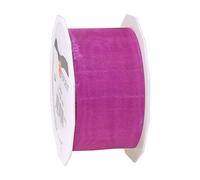 C.E. PATTBERG SHEER Cinta regalo de organza color púrpura, 25 m cinta decorativa para envolver regalos, 40 mm de ancho, cinta para decoración y manualidades versátiles y creativas