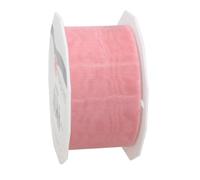 C.E. PATTBERG SHEER Cinta regalo de organza color rosa claro, 25 m cinta decorativa para envolver regalos, 40 mm de ancho, cinta para decoración y manualidades versátiles y creativas