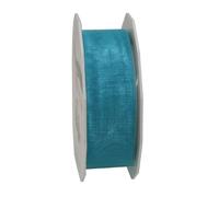 C.E. PATTBERG SHEER Cinta regalo de organza color turquesa, 25 m cinta decorativa para envolver regalos, 25 mm de ancho, cinta para decoración y manualidades versátiles y creativas