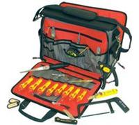 C.K. Estuche de herramientas para electricistas y técnicos, equipado con 19 herramientas: sierra de metal pequeña, cortacables, y [mencionar el tipo de herramienta "auto-" si se conoce, o dejarlo como