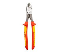 C.K Tools CK T3973A 210 - Cortador de cables aislado para electricistas, para conductores de cobre y aluminio, 1000 V EN 60900, corte de tijera, capacidad de 11 mm, mangos ergonómicos