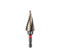 C.K Tools Vorteck HSS Cobalt Broca escalonada 4-20 mm, 5% de acero rápido de cobalto, vástago hexagonal Quick-Lock para acero inoxidable, latón y chapa, broca de metal para desbarbar, paneles de
