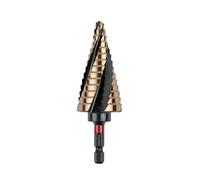 C.K Tools Vorteck HSS Cobalt Broca escalonada 6-32 mm, 5% de acero rápido de cobalto, vástago hexagonal Quick-Lock para acero inoxidable, latón y chapa, broca de metal para desbarbar, paneles de
