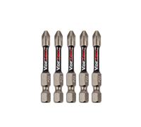 C.K Tools Vorteck PZ2 - Juego de puntas de destornillador Pozidriv de 50 mm para destornilladores de impacto, vástago hexagonal de bloqueo rápido de 1/4 pulgadas, zona de torsión magnética, paquete de