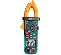 C-LOGIC 810 Pinza Amperimétrica Digital Profesional 6000 Cuentas NCV y Luz de Trabajo Tensión AC/DC 600V Corriente AC 600A Resistencia Capacitancia Frecuencia Temperatura Apertura 26mm. CAT III
