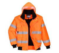 C467 - Chaqueta de seguridad térmica tipo bomber, 3 en 1, disponible en 2 colores, tallas S a 3XL