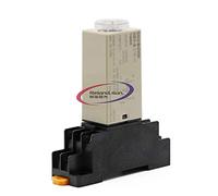 CA CC 110 V 220 V 24 V 12 V H3Y-2 Temporizador de relé de retardo de tiempo mínimo DPDT con enchufe (12 V 10 min)