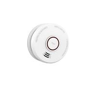 CA Detector de humo, alarma contra incendios, sensor fotoeléctrico alimentado por batería de 9 V, fácil de instalar, con luz y sonido de advertencia.
