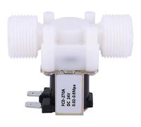 CA Electroválvula eléctrica unidireccional de plástico G3/4 NC, normalmente cerrada, con entrada de agua, rosca macho, electroválvula (DC24V)