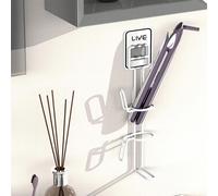 CA Estante para plancha de baño, rizador de pelo, estante de almacenamiento de Madera contrachapada Eléctrica para baño, estante para peine de pelo Liso