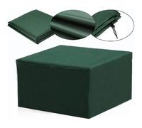CA Funda impermeable rectangular para muebles de jardín, protección UV, 13 tamaños, verde, 210, 110 y 70 cm.