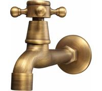 CA Grifo de jardín Baogu con válvula de salida de 1/2 pulgada de montaje en pared, grifo de agua de latón