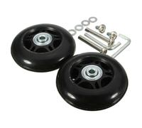 CA Kit de reemplazo de ruedas para maletas FOREHILL, ruedas de goma universales, herramienta para cojinetes giratorios (juego de 2), 64 mm × 18 mm