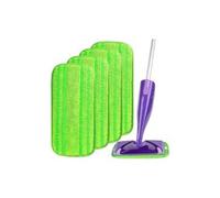 CA Paños reutilizables para Swiffer WetJet (paquete de 4), almohadillas de microfibra reutilizables para limpiar y fregar pisos secos o húmedos, madera, azulejos y mármol.