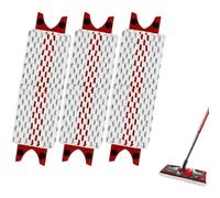 CA Paquete de 3 mopas de repuesto Vileda, compatibles con mopas de microfibra Vileda Ultramax/Easy Wring (rojas, 35 x 14 cm)