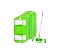 CA Paquete de 4 paños de fregona reutilizables para barredora Swiffer, almohadillas de microfibra reutilizables para limpiar y fregar pisos secos o húmedos, madera, azulejos y mármol.